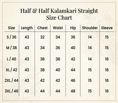 Black Handprinted Buddha Face Print Kalamkari Kurti-Vriksham-VS5242