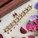 Vriksham Nakshatra With Lakshmi Coin Red Stone Neckpiece-G20569
