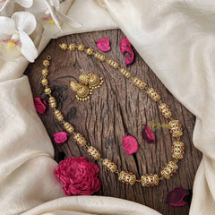 Vriksham Traditional Bridal Gold Ruby-Inspired Beaded necklace–G20652