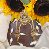 Vriksham Classic Trio Lakshmi Floral Armlet-Gold Bead-G22051