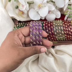Vriksham Stone Doted Multi-Color Bangles Set Return Gift-G19979