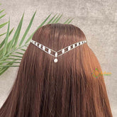 Vriksham Ethereal Leaf-Inspired Hair Vine With Graceful Pearl Drop-G22073