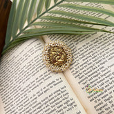 Gold Plated Peacock Motif Big With Pearl Clusters Finger Ring-Vriksham-G22657