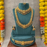 Lakshmi With Mayra Style Bridal Set-Gold Bead-Vriksham-G22679