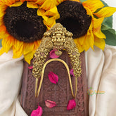 Gaj Lakshmi & Floral Armlet-Gold Bead-Vriksham-G22689