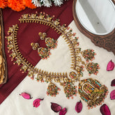 Vriksham Traditional Divine Perumal Enamel Guttapusulu Long Neckpiece-G21828