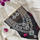 Vriksham Elegant Green Stone Embellished Statement AD Bridal Haram-G20238