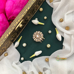 Floral White Kundan Jad Billai-Vriksham-G22774