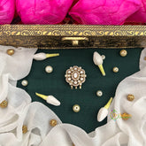Floral White Kundan Jad Billai-Vriksham-G22774