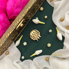 Floral White Kundan Jad Billai-Vriksham-G22774