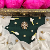 Handcrafted Teardrop Kundan Cocktail Jad Billai-Vriksham-G22773