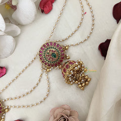 Vriksham Bridal Peacock Jada Billai With Pearl Maatil Bridal Jada Billai-G19304