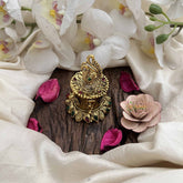 Vriksham Royal Temple Style With Gem Accents Peacock Kumkum Box-G20276