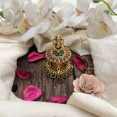 Vriksham Pooja Essentials Ganesha Design Kumkum Box-Red Green-G20271