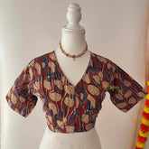 Vriksham Premium Floral Printed Readymade Blouse-Kalamkari Print-VS4526