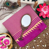 Vriksham Purple Striped Print Designer Ajrakh Modal Silk Saree-VS4651