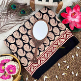Vriksham Black Designer Ajrakh Modal Silk Saree-VS4656