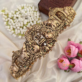 Shree Ganesh With Peacock Motif Handcrafted 1-Gram Gold-Look Hipbelt-Vriksham-G22886