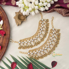 Reversible Gold-Toned Guttapusalu Style With Red & White Accents Maatil-Vriksham-G22914