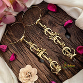 Crescent Chand With Ghungroo Single Finger Haath Phool-Vriksham-G22473