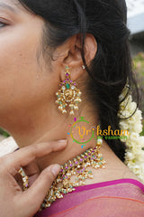 Vriksham Exquisite Short Guttapusalu Neckpiece-Rice Pearls-G18147