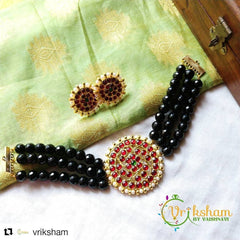 Kemp Chandran High Neck Choker - Black-G206