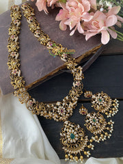 Exquisite Antique AD Stone Haram-Long Neckpiece-G2445