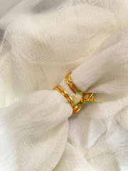 Premium AD Stone Toe Rings -Green-G10050