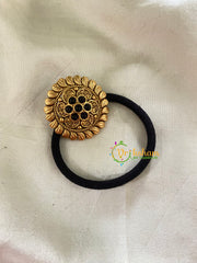 Gold Pendant Rubber Band -Festive Hair band -Black-H429