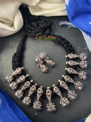 Kolhapuri Silver Temple Neckpiece-Ganesha -S0208