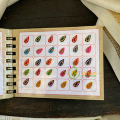 Tilak Sticker Bindi with Gold color stones -B012
