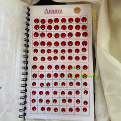 Color Sticker Bindi Book- Single Stone -Mixed Size -B019