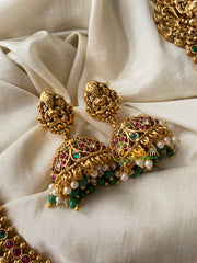 Premium AD Stone Lakshmi Maanga malai Haram with Mogappu-G4500