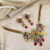 Premium Red AD Stone Choker Short Neckpiece-G10641-1