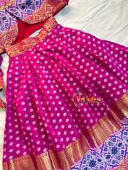 Pink with Violet Indian Traditional Girls Lehenga-VS1421