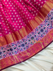 Pink with Violet Indian Traditional Girls Lehenga-VS1421