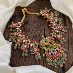 Precious Jadau Kundan Short Neckpiece -Floral-J1277