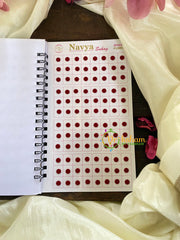 Plain Maroon Bindi Book-Navya Long-BB089