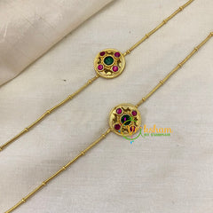 Premium Stone Pendant Anklets -Dice-G8411