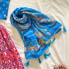 Light blue with Pink Indian Traditional Girls Lehenga Set -VS816
