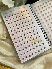 Round Stone Sticker Bindi Book-Navya Long -BB103