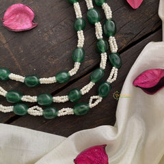 Vriksham Elegant 3 Layer Green Beaded Mala-G17052