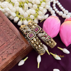 Victorian Diamond Bangles-Red White -VV914