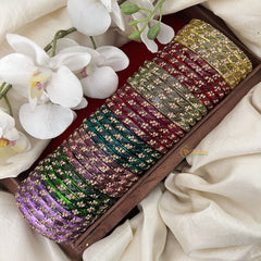 Vriksham Stone Doted Multi-Color Bangles Set Return Gift-G19979