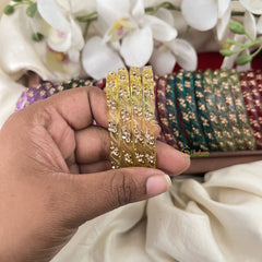 Vriksham Stone Doted Multi-Color Bangles Set Return Gift-G19979