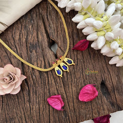 Traditional Kerala Naga Padam Neckpiece- Blue - G15303