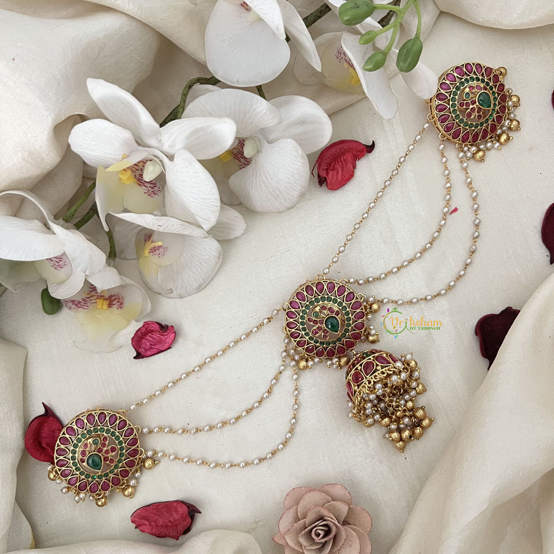 Vriksham Bridal Peacock Jada Billai  With Pearl Maatil Bridal Jada Billai-G19304