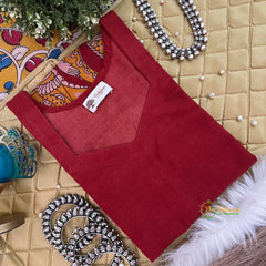 Maroon With Beige With Elephant Motifs Print Kalamkari Kurti-Vriksham-VS5239