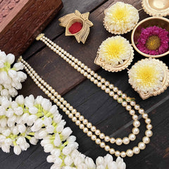 Vriksham Classic Nita Ambani Style Multi Stand 2 Layered  Pearls necklace-G21082