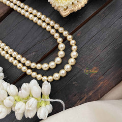 Vriksham Classic Nita Ambani Style Multi Stand 2 Layered  Pearls necklace-G21082
